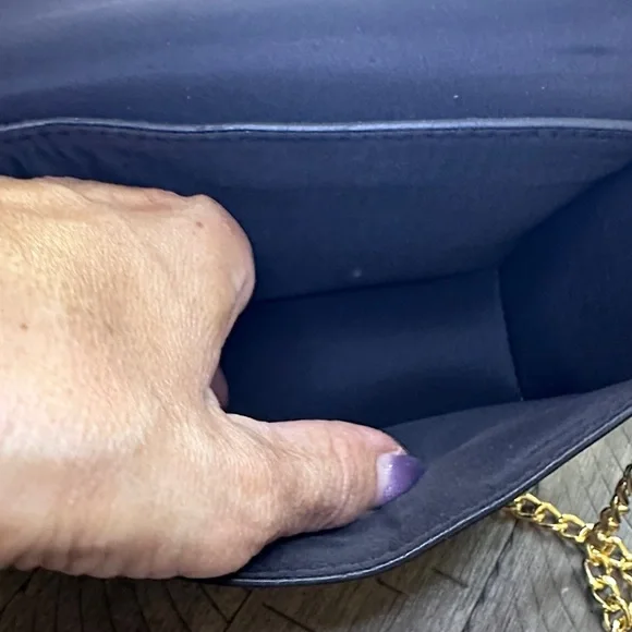 Jimmy Choo Black Patent mClutch with Gold Accents NWOT - Picture 5 of 12